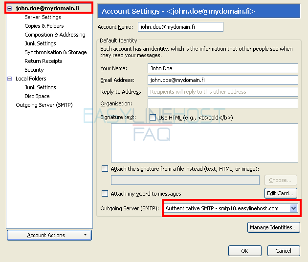 mailbird smtp server settings