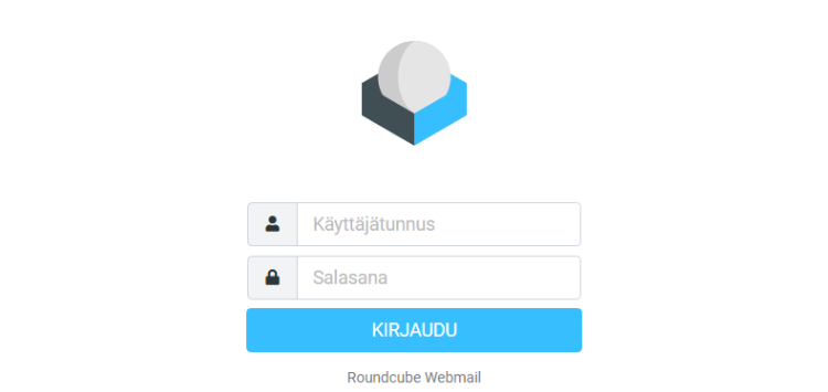 Roundcubeen sisään kirjautuminen.